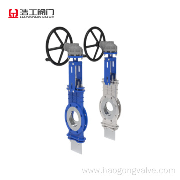 through conduit knife gate valve flanged